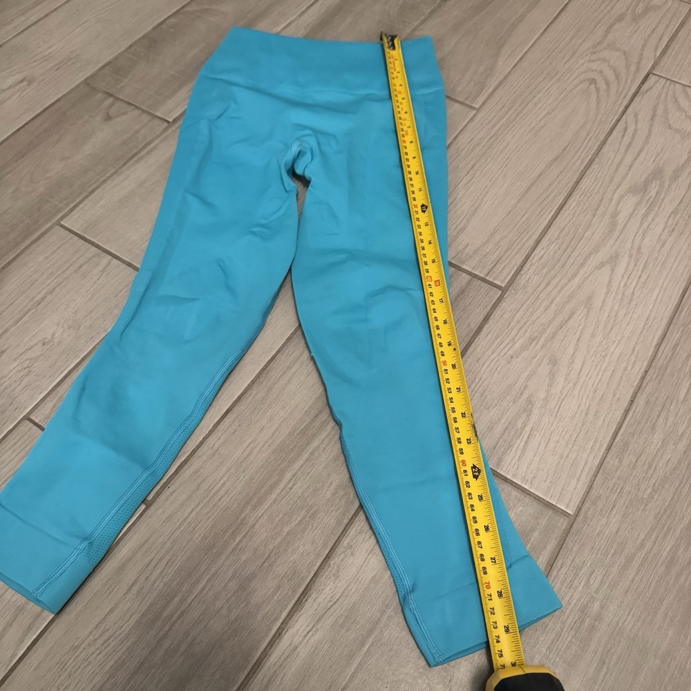 Lululemon Zone In Tight Teal Blue 6 Compression Shaping High Rise Leggings - Picture 7 of 10